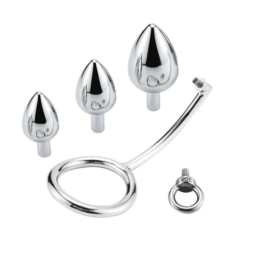 Cock with Steel Stainless Ring DiscreetChoice Hook 4663 Anal Set 0717
